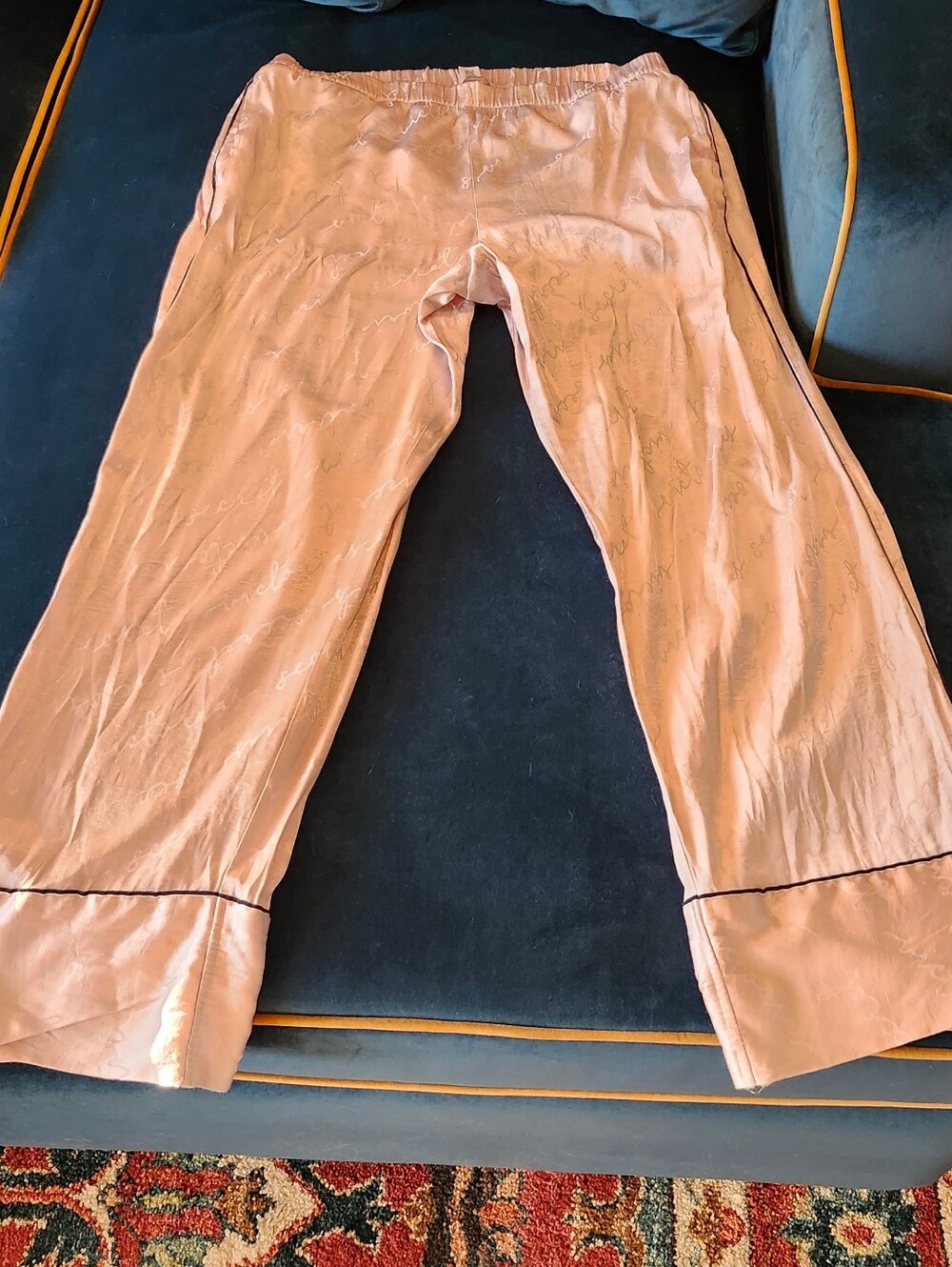 Victoria's Secret Pale Pink Pajama Pants with Script Detail